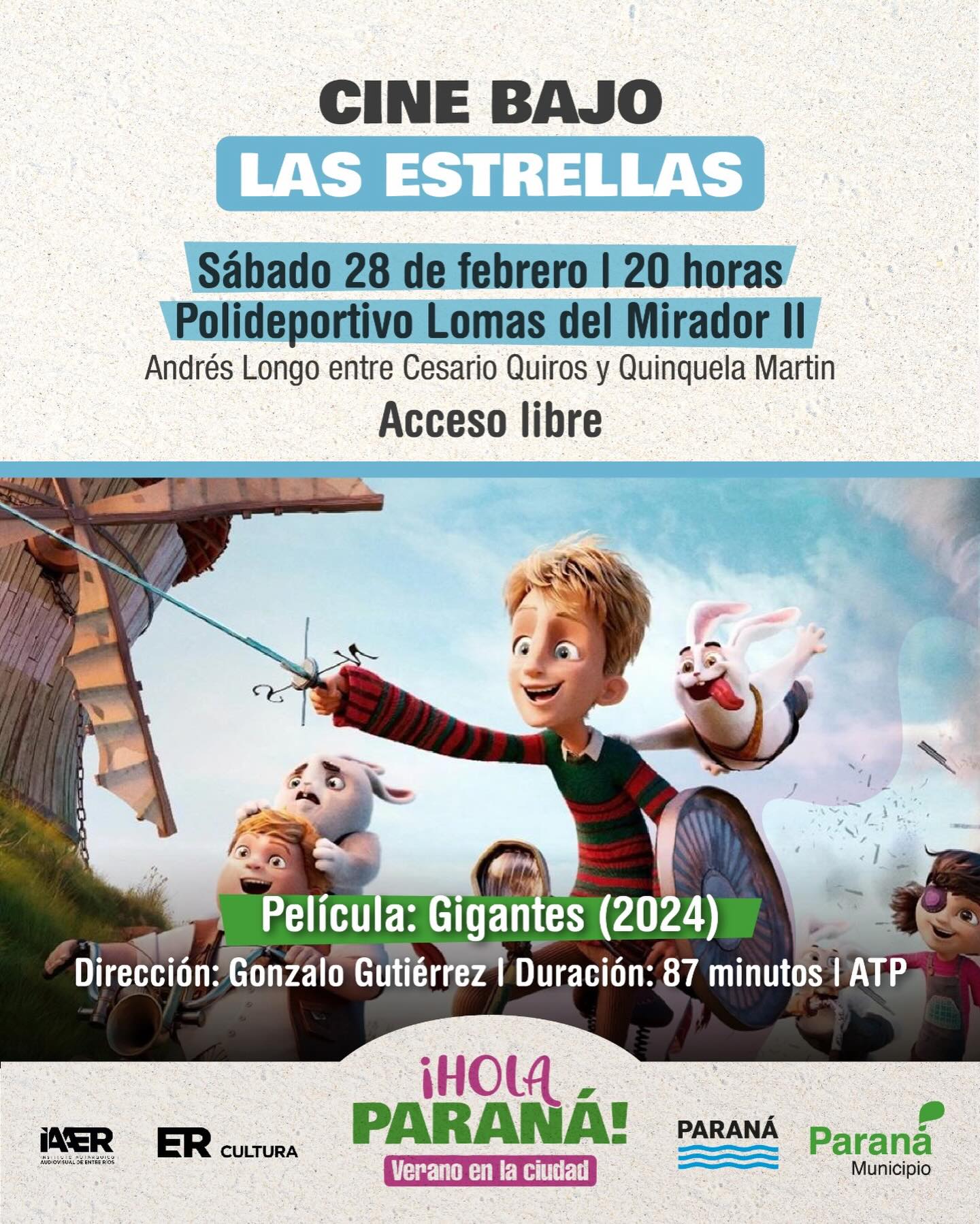 Cine bajo las Estrellas en el Lomas