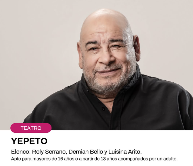 Roly Serrano llega a Paraná con Yepeto, una obra imperdible