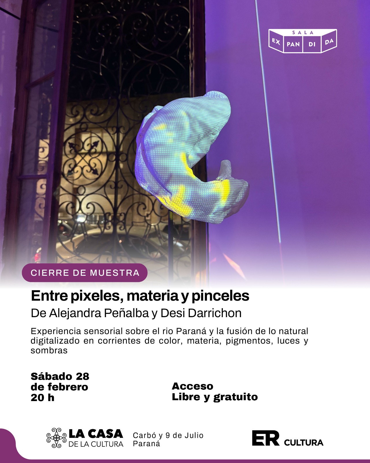 Cierre de muestra: Entre pixeles, materia y pinceles