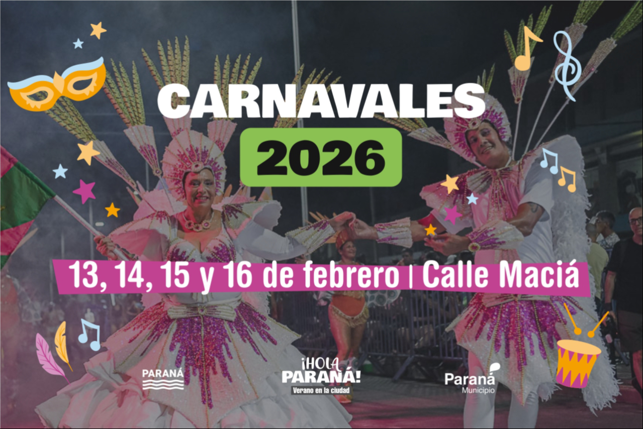 Paraná vivirá este fin de semana los Carnavales 2026