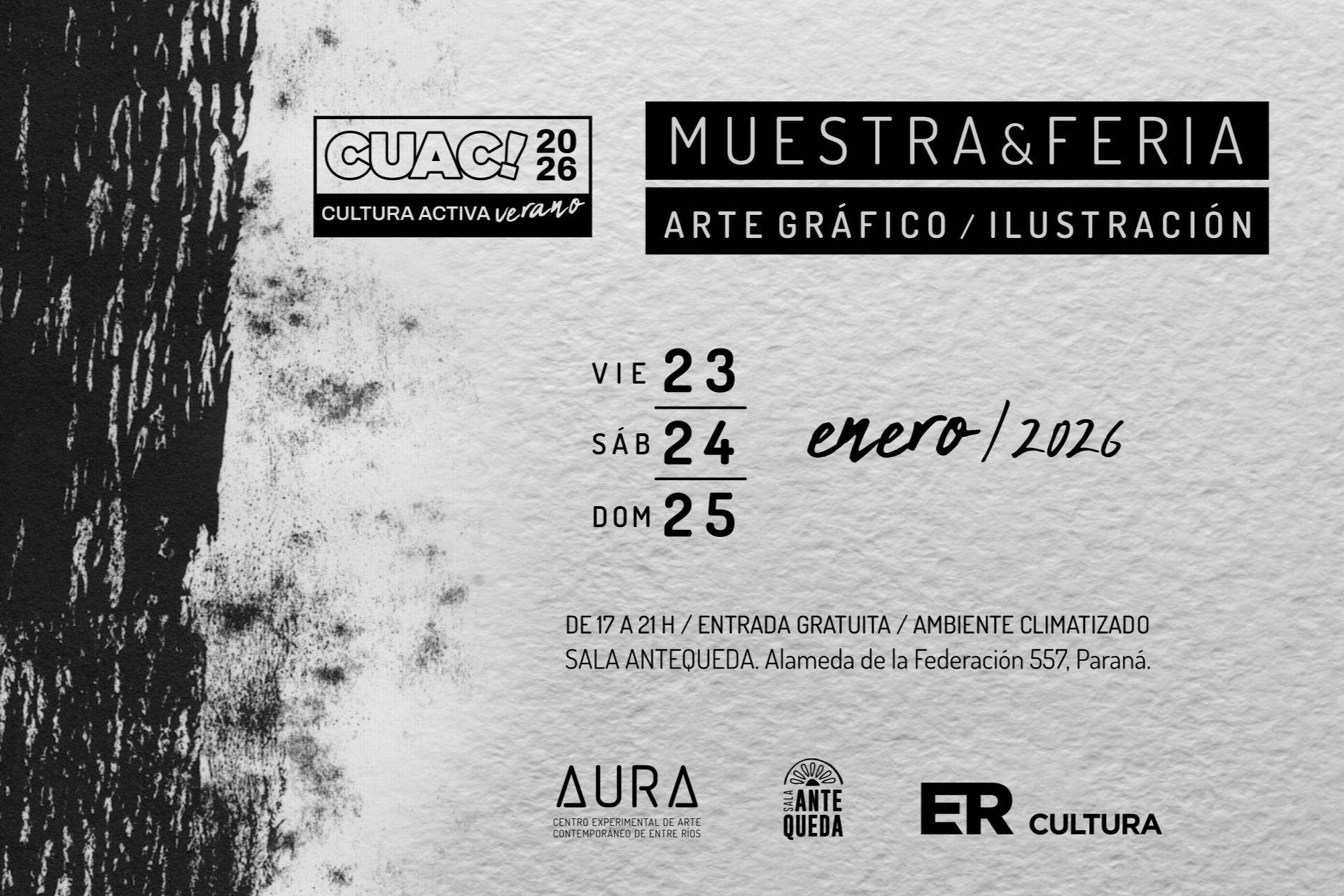 Este fin de semana se realizará una feria de arte gráfico e ilustración entrerriana en AURA