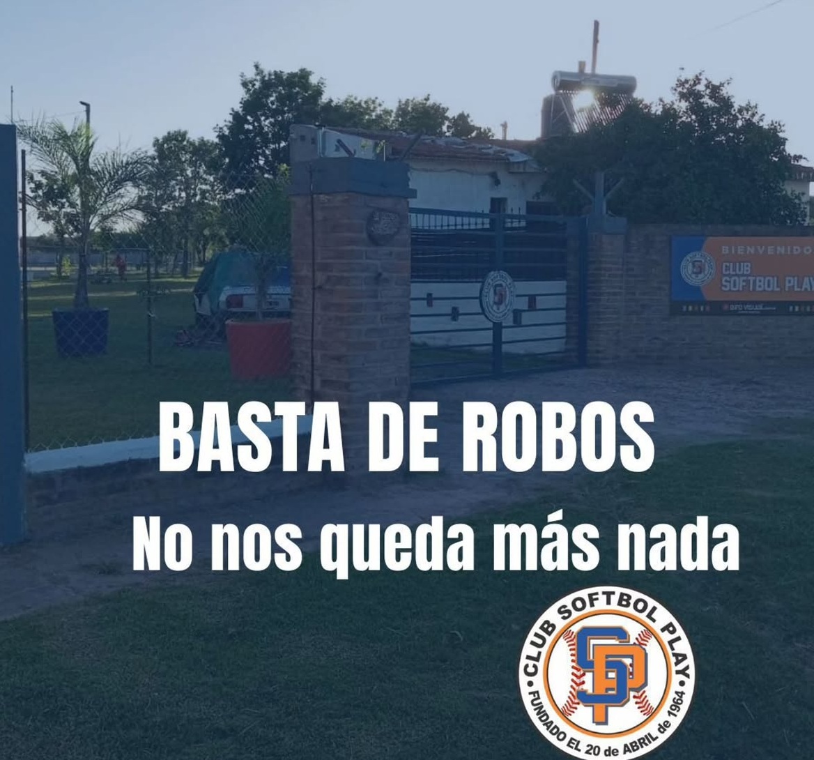 Club Softbol Play: el pedido de la institución frente a los constantes robos en el predio
