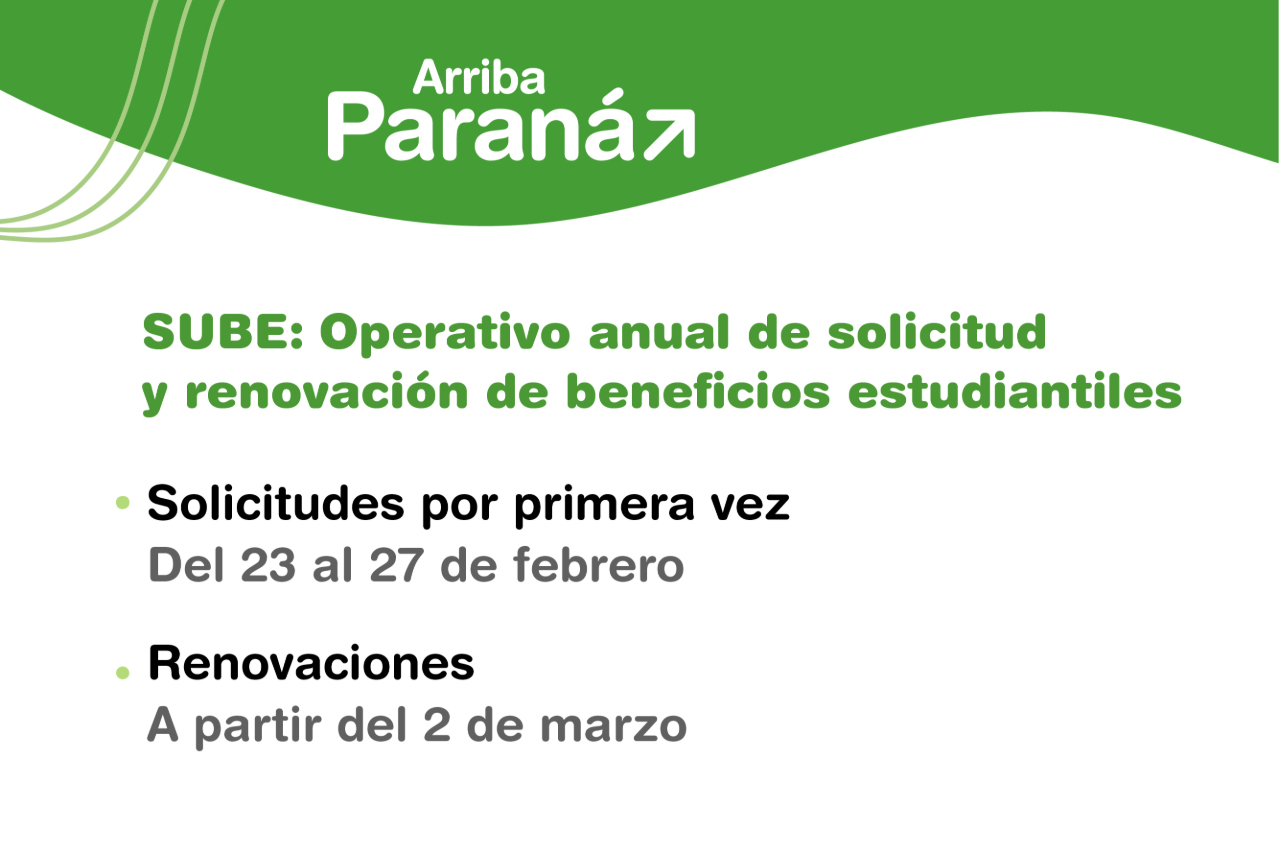 SUBE: Inicia la renovación de los beneficios del boleto estudiantil