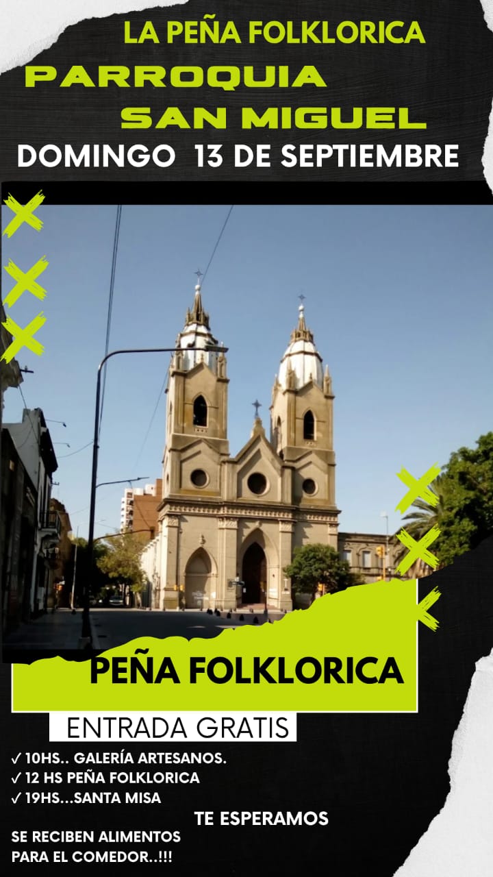 Peña folklórica solidaria en la Parroquia San Miguel de Paraná